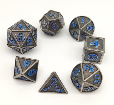 金属KTVの賭博のダイス セット、Polyhedral 7つをセット注ぐ手は死ぬ