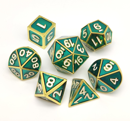 多面体の緑の金属RPGは絶妙なギフト用の箱の包装を用いるポータブルをさいの目に切る