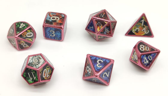 無毒で贅沢な金属RPGは7部分セット手の注ぐ耐久財をさいの目に切る