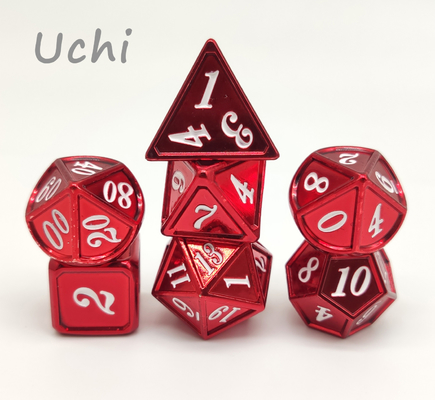 端正な鋭角はRPGにさいの目に切る7部分セットの多面体手を注いだ金属をかぶせる