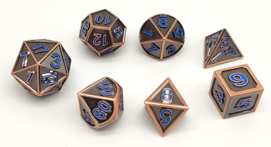 亜鉛合金DND小型RPGは耐久力のある置かれた7 PCの多面体をさいの目に切る