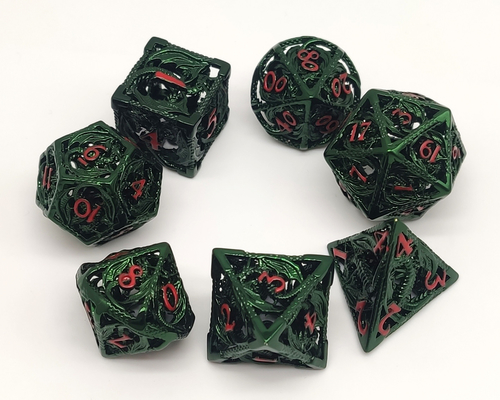 Shadowrunのためのハンドメイドの涼しい金属のPolyhedralダイスの実用的な耐久財
