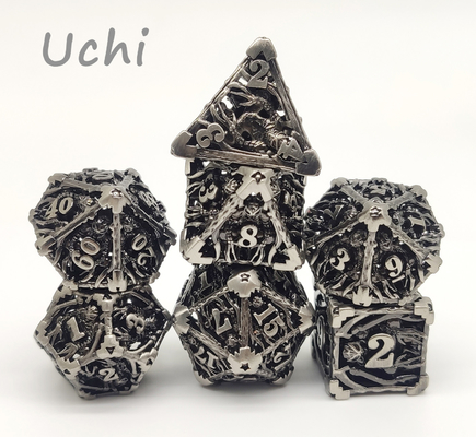 携帯用丈夫なPolyhedral 7つはセット、耐久力のある金属のダイスRPG死ぬ