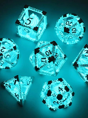 DNDの世界の耐久力のあるPolyhedralダイス軽量マニュアルの粉砕のため