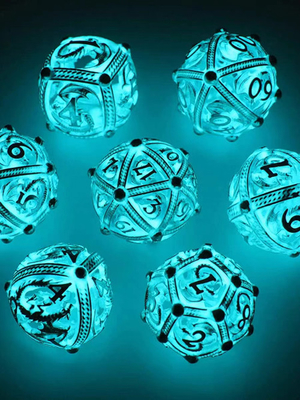 熱い販売の金属DNDのダイスは鋭角の樹脂のダイスを導いた明るいダイスを置いた