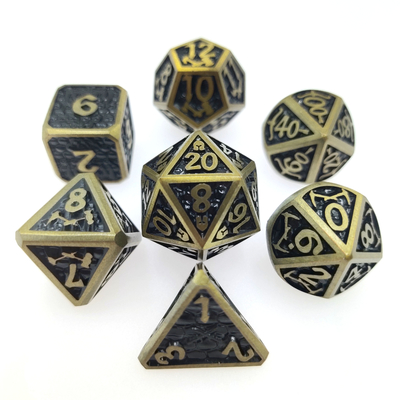 DND または RPG ダイス用のダイスセット 実用的なメッキ シャープなカラフルなメタル