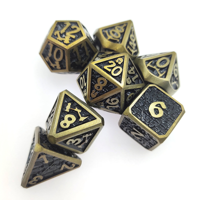 DND または RPG ダイス用のダイスセット 実用的なメッキ シャープなカラフルなメタル
