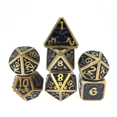 DND または RPG ダイス用のダイスセット 実用的なメッキ シャープなカラフルなメタル