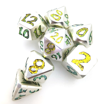手注ぎ金メッキ表面 RPG RPG ダイス セット 7 個多面体