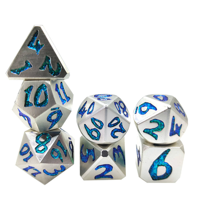 フレンドリーなダイスセット多目的彫刻金属多面体 RPG ダイス D6 D8 D10