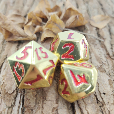 RPGのトランプ ゲームのためのD4、D6、D8、D10、D12、D20およびD%の贅沢なPolyhedralダイス セット