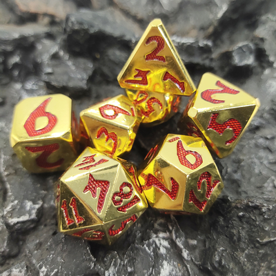 RPGのトランプ ゲームのためのD4、D6、D8、D10、D12、D20およびD%の贅沢なPolyhedralダイス セット