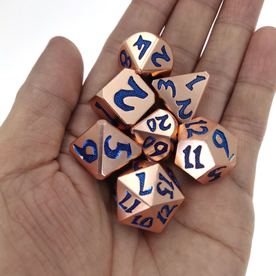 手作り RPG サイコロセットポータブル多面体サイコロセット亜鉛合金高級金属