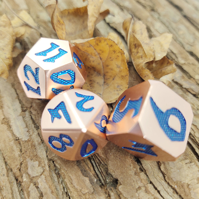 手作り RPG サイコロセットポータブル多面体サイコロセット亜鉛合金高級金属