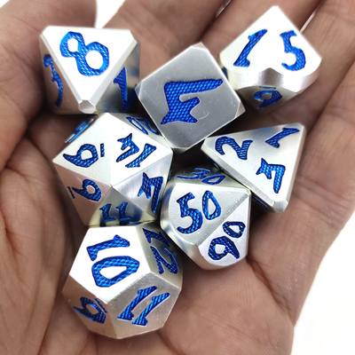 ポータブル手注ぐ RPG ダイス手磨き耐摩耗性多面体 7 ダイス