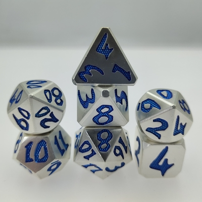 ポータブル手注ぐ RPG ダイス手磨き耐摩耗性多面体 7 ダイス