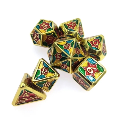 TRPG ランニング グループ メタル・ダイス ドラゴン・アンド・ダンジョン 色彩豊かな色彩のスパイダーウェブ