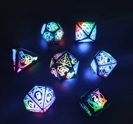 ライトアップ DND ダイス 充電ボックス 7 PCS LED 電子 ダイス テーブルテーブル