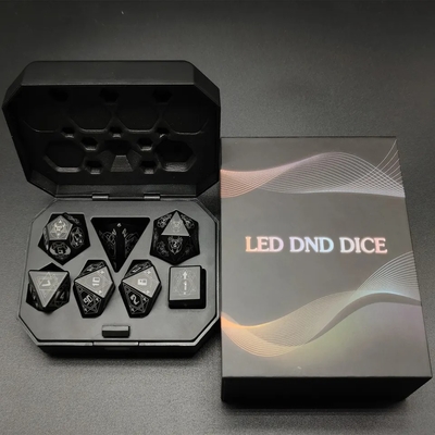 ライトアップ DND ダイス 充電ボックス 7 PCS LED 電子 ダイス テーブルテーブル