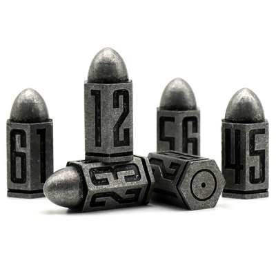 D6 弾丸メタルダイスセット 6個セット 6面 ダンジョンに出会いを求めるのは間違っているだろうか ウォーハンマー シャドーラン