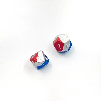 滑らかなライト ブール メタルダイス 色彩豊かな多面体 DND ゲームダイスセット