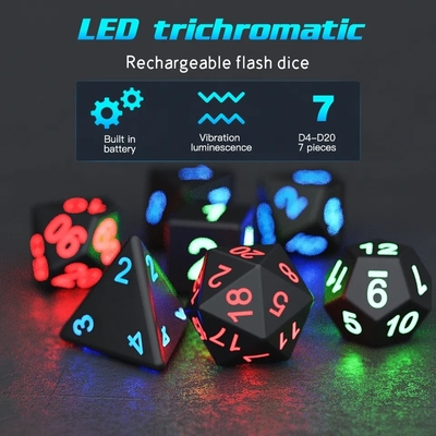 DNDボード 多面体サイコロ 大人のゲーム マジックトリック ピクセル 電子光 LEDサイコロ