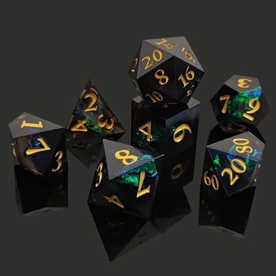 2色カスタムDND RPG ダイスセット D6 D20 7 モールドポリエイドロンセット