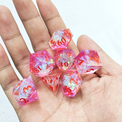 7PCS DND ドラゴンとダンジョン 多面体 鋭い刃