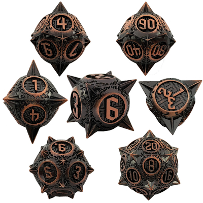 レトロ コッパーの流星 ハンマー メタル・ダイス ドラゴン・アンド・ダンジョン DND RPG D20