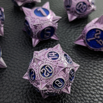 耐久性多面体金属 RPG ダイスセット ドラゴンとダンジョン 16mm スパークル