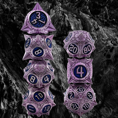 耐久性多面体金属 RPG ダイスセット ドラゴンとダンジョン 16mm スパークル