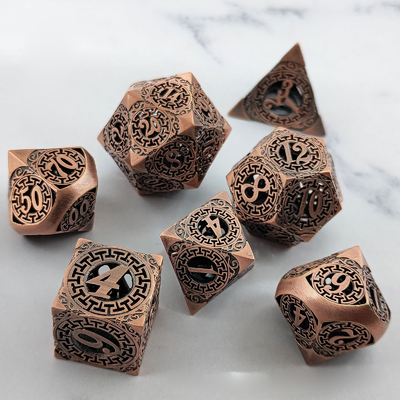バック・トゥ・メタル・ダイス・セット クサルコノ マルチフェイス・COC DND RPG ダイス