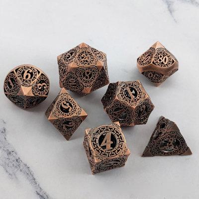 バック・トゥ・メタル・ダイス・セット クサルコノ マルチフェイス・COC DND RPG ダイス