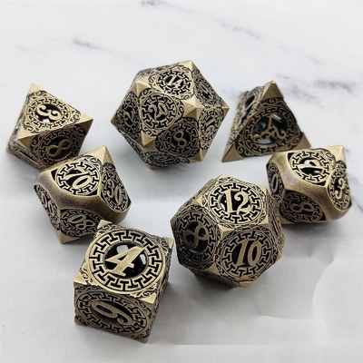 バック・トゥ・メタル・ダイス・セット クサルコノ マルチフェイス・COC DND RPG ダイス