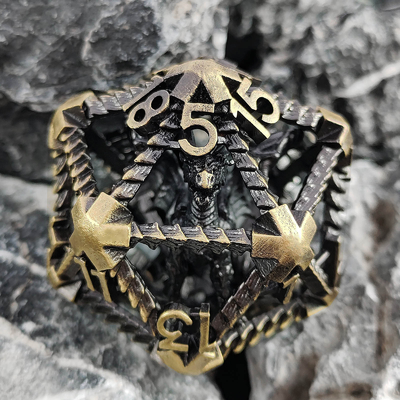 20 サイドメタルホールダースD20 大規模DND 多面体RPG ダンジョンとドラゴン