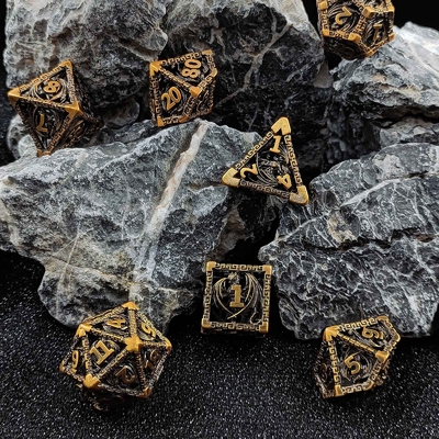 &quot;空っぽの多面金属ダイヤセット&quot; &quot;D20 鋭いカット&quot;