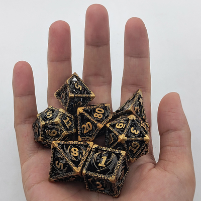 &quot;空っぽの多面金属ダイヤセット&quot; &quot;D20 鋭いカット&quot;