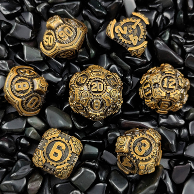 メタルギアダイスセット DND ダンジョン&amp;ドラゴンズ TRPG 多面体ダイス D6 テーブル