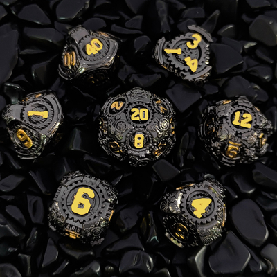メタルギアダイスセット DND ダンジョン&amp;ドラゴンズ TRPG 多面体ダイス D6 テーブル
