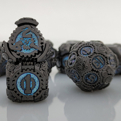 メタルギアダイスセット DND ダンジョン&amp;ドラゴンズ TRPG 多面体ダイス D6 テーブル