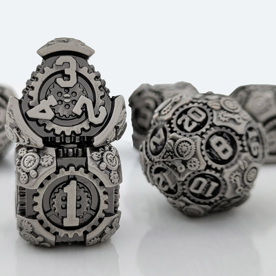 メタルギアダイスセット DND ダンジョン&amp;ドラゴンズ TRPG 多面体ダイス D6 テーブル