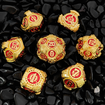 メタルギアダイスセット DND ダンジョン&amp;ドラゴンズ TRPG 多面体ダイス D6 テーブル