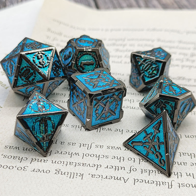 剣金属 RPG ダイス 手磨き クルーズ ダンジョン 長いDND#