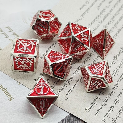 剣金属 RPG ダイス 手磨き クルーズ ダンジョン 長いDND#