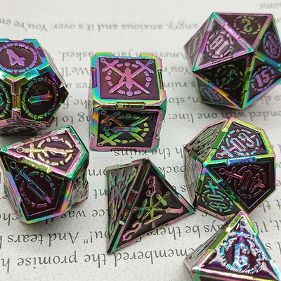 剣金属 RPG ダイス 手磨き クルーズ ダンジョン 長いDND#