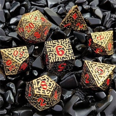 ソリッド・ラビース 多面性メタル・ダイス DND#RPG ダンジョン&amp;ロング・クロス