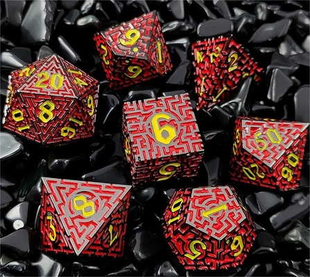 ソリッド・ラビース 多面性メタル・ダイス DND#RPG ダンジョン&amp;ロング・クロス