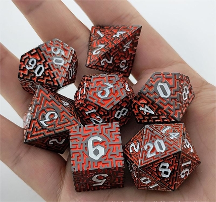 ソリッド・ラビース 多面性メタル・ダイス DND#RPG ダンジョン&amp;ロング・クロス
