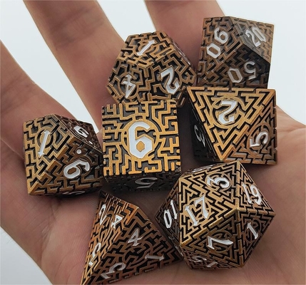 ソリッド・ラビース 多面性メタル・ダイス DND#RPG ダンジョン&amp;ロング・クロス