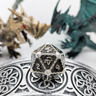 多面性金属RPG ダイス フライングドラゴン 固体 滑らかなドラゴン DND